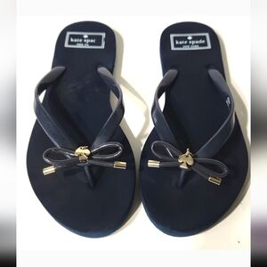 🌸‎ Kate Spade Navy Blue Bow Sandals